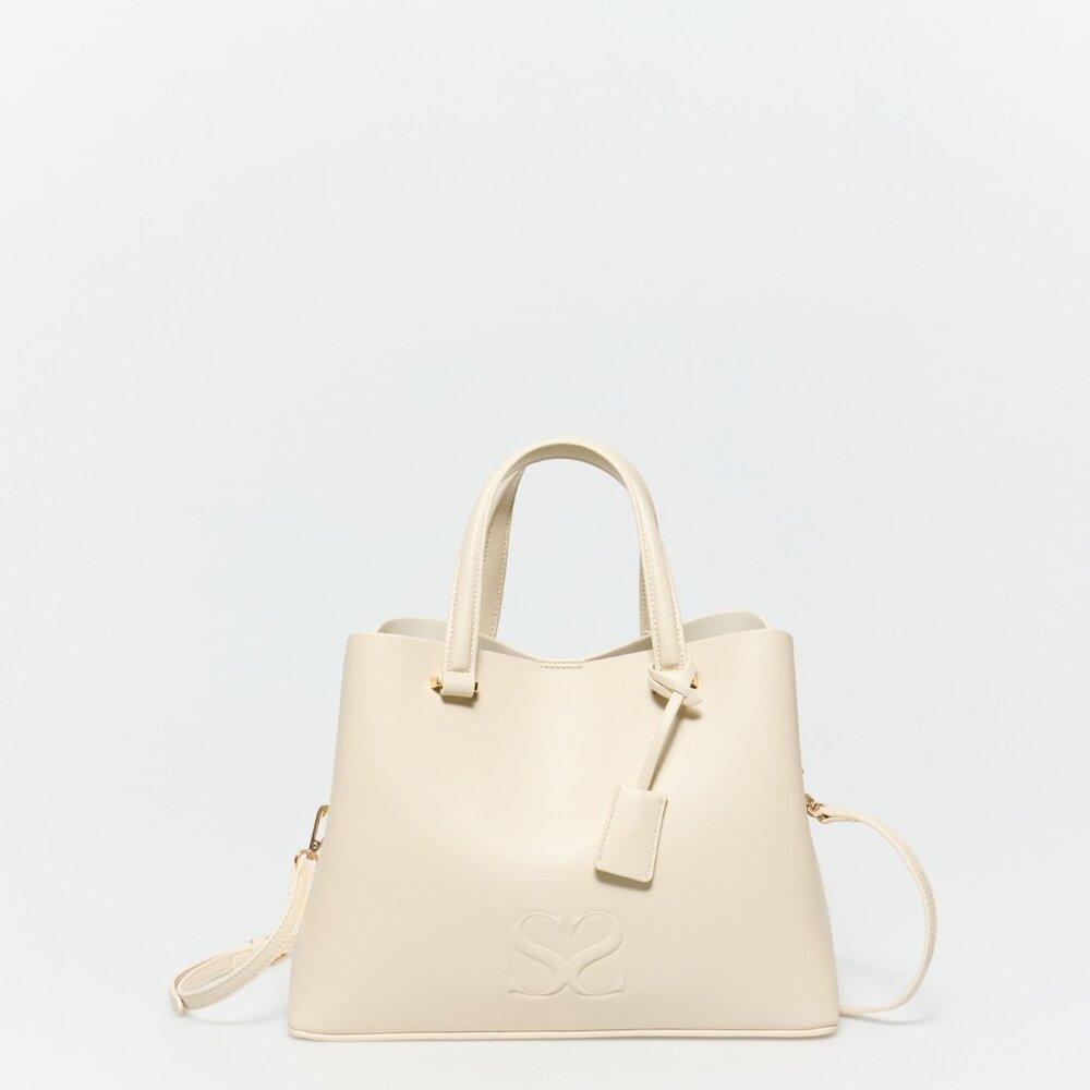 Sfera Rigid office bag Leather-effect bag with handles and detachable strap.